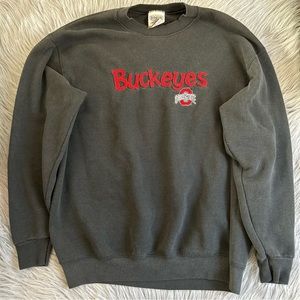 B Wear Vintage‎ Ohio State Crewneck Sweater Adult Size Large Black Long Sleeve